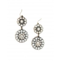 Crystal Chrysanthemum Flower Statement Earrings